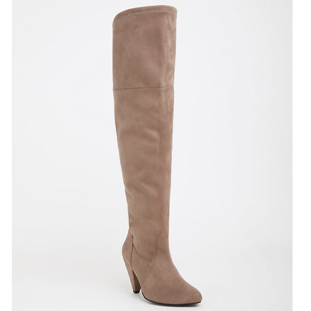NIB Torrid GREY CONE HEEL OVER THE KNEE BOOTS
